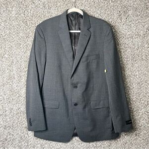 JB Britches Blazer Men’s 42L Logan Wool Grey Suit Jacket NWT